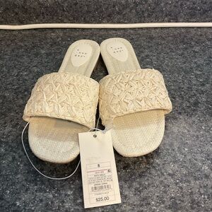 A New Day Women's Tan Woven Sandals